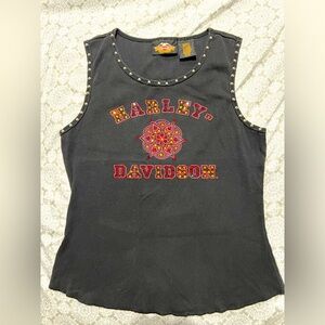 Vintage Harley Davidson Bedazzled Tank